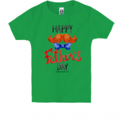 Детская футболка с надписью Happy Father`s day